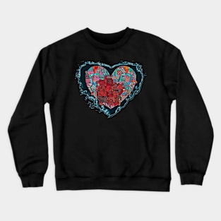 Heart on Heart Patchwork Crewneck Sweatshirt